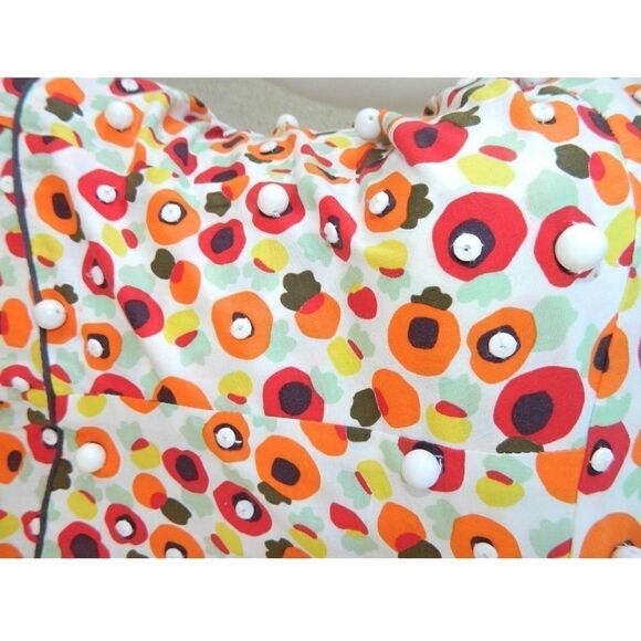 ISABELA CAPETO Dress Orange Beaded Halter Vacation Sundress Criss- Cross Small - Picture 7 of 8